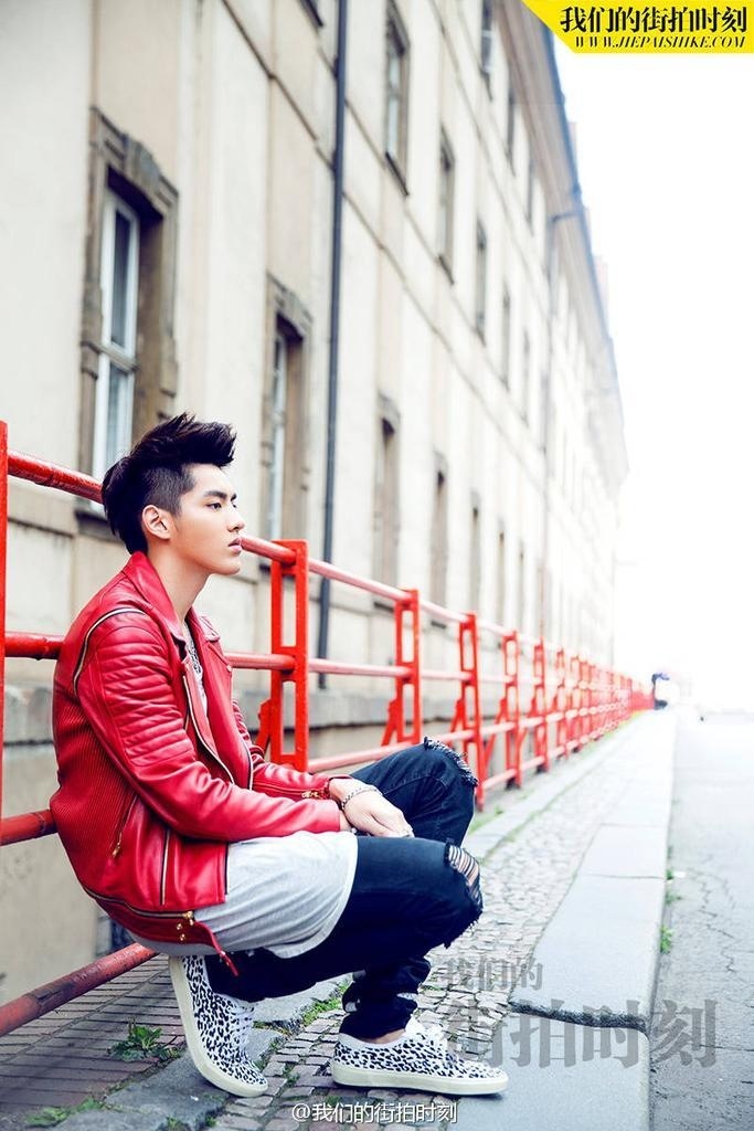 Kris (Wu Yifan) poses for Our Street Style