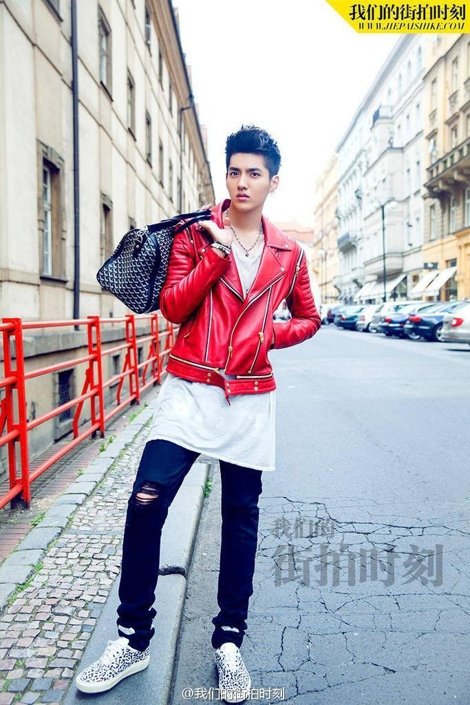 Kris (Wu Yifan) poses for Our Street Style