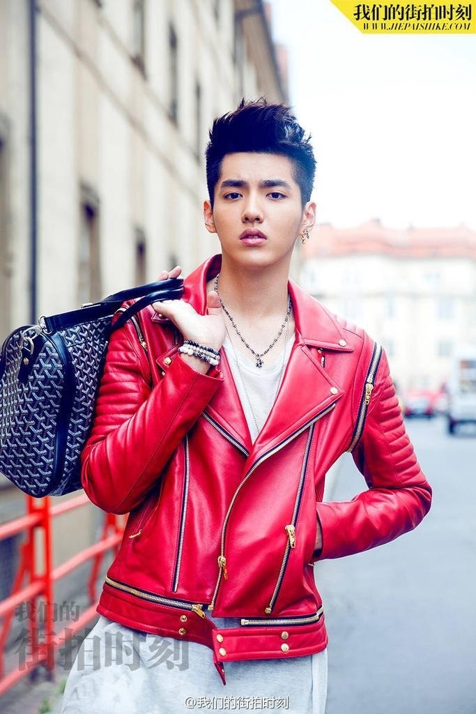 Kris (Wu Yifan) poses for Our Street Style