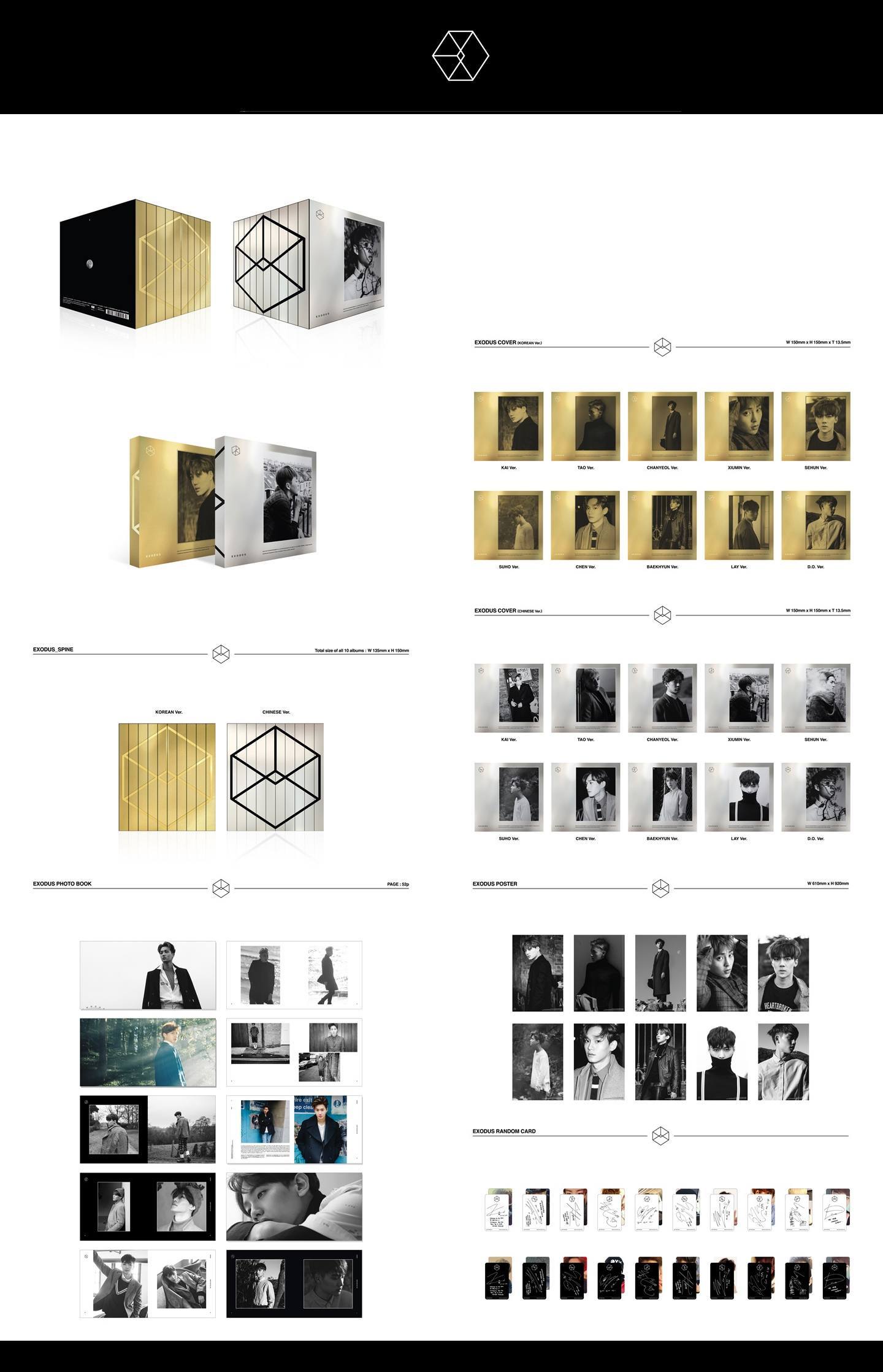 EXO's 2nd studio album "EXODUS" will be available in 20 different versions