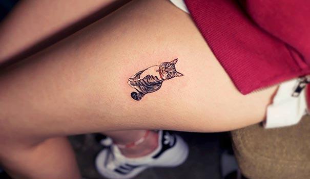 Illegal Cat Tattoo