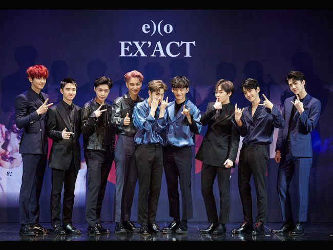 EXO during EX'ACT Press Con 