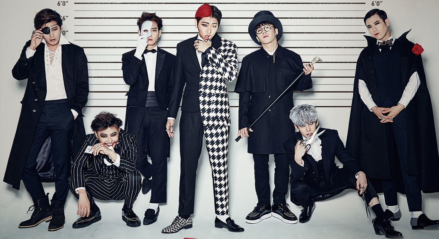 The members of Block B get scary in Joker themed outfits