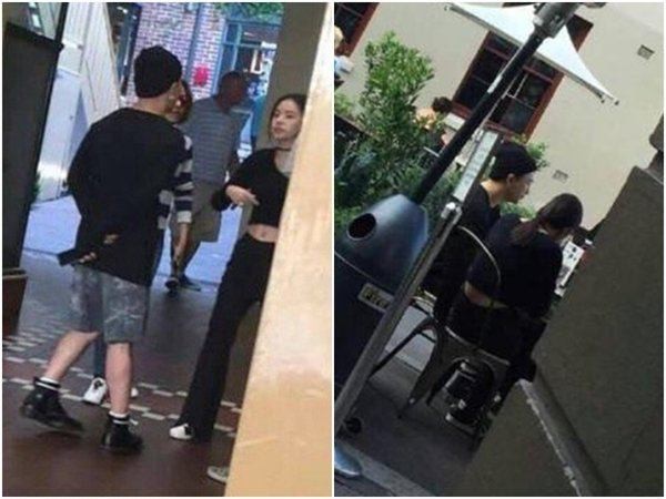 Taeyang and Min Hyo Rin on a date in Sydney, Australia.