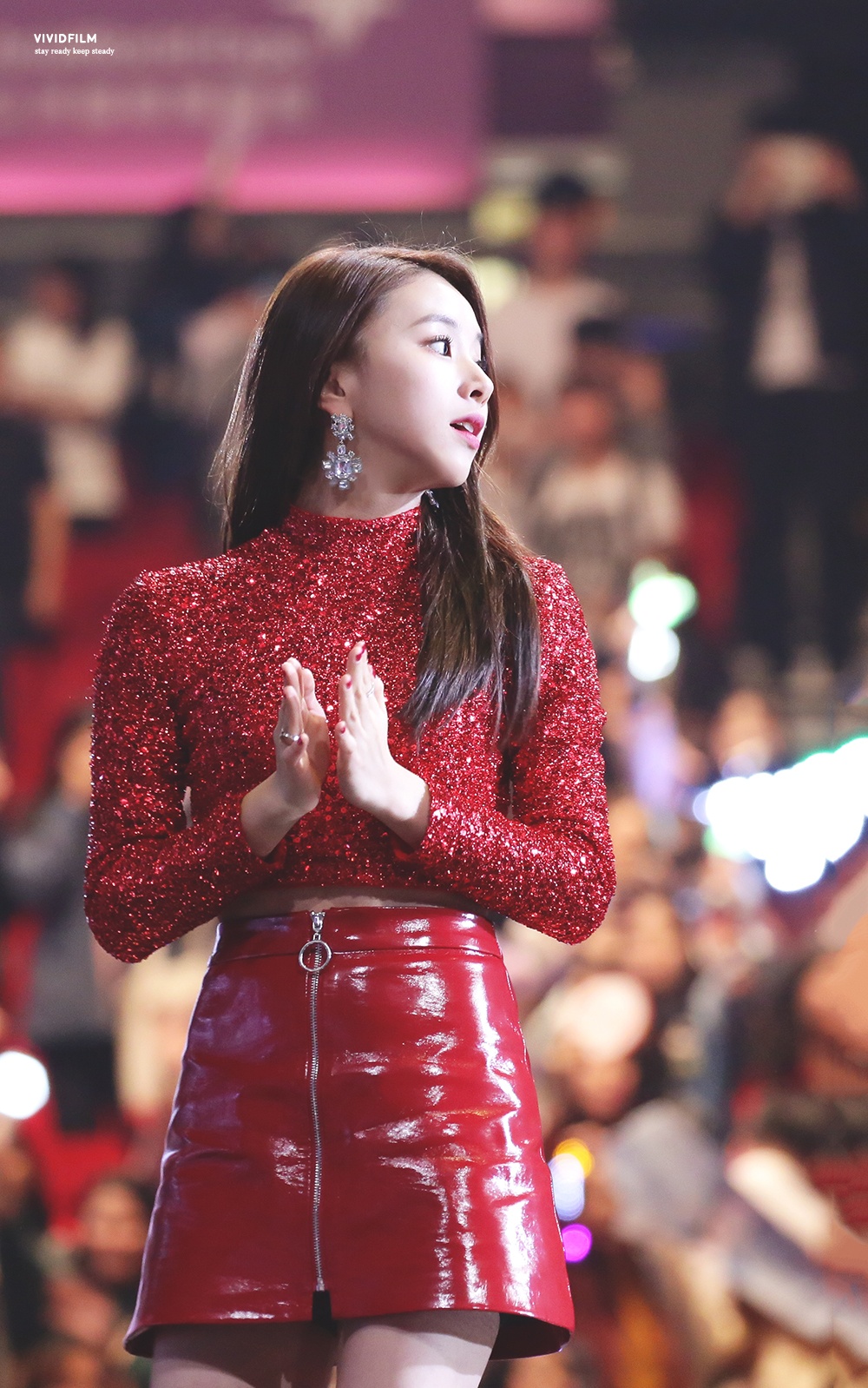 Chaeyoung looks like an absolute goddess in red.