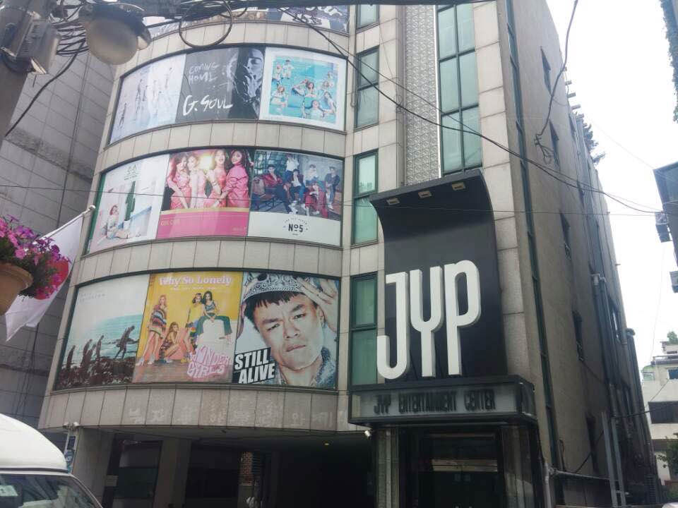 inside jyp building long office table