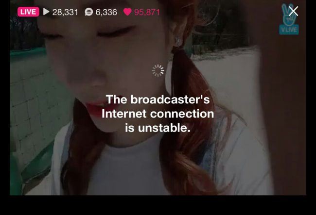 Her live stream continued to cut off due to poor connection