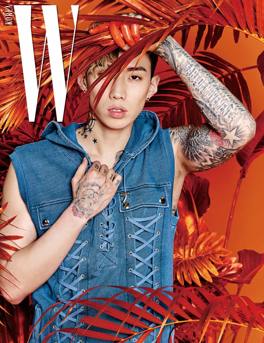 Jay Park poses with top models for ELLE
