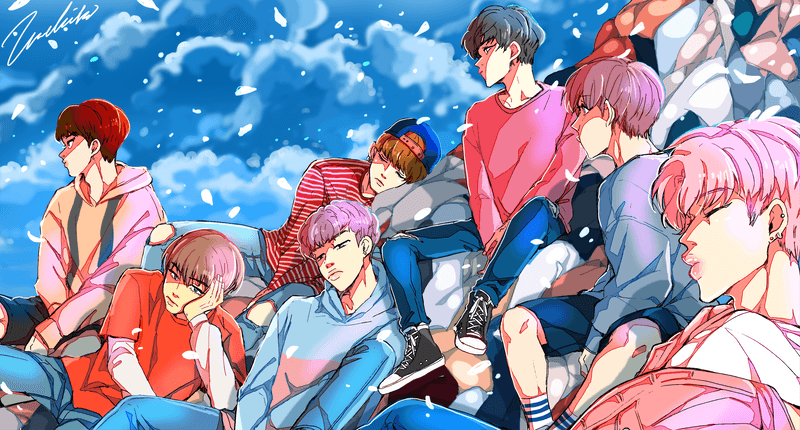 Bts The Hottest Anime Guys The Boys Background Bts Picture Cartoon  Background Image And Wallpaper for Free Download
