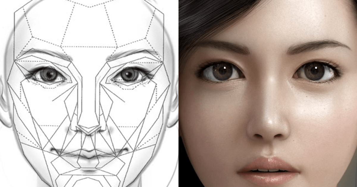 female perfect face template