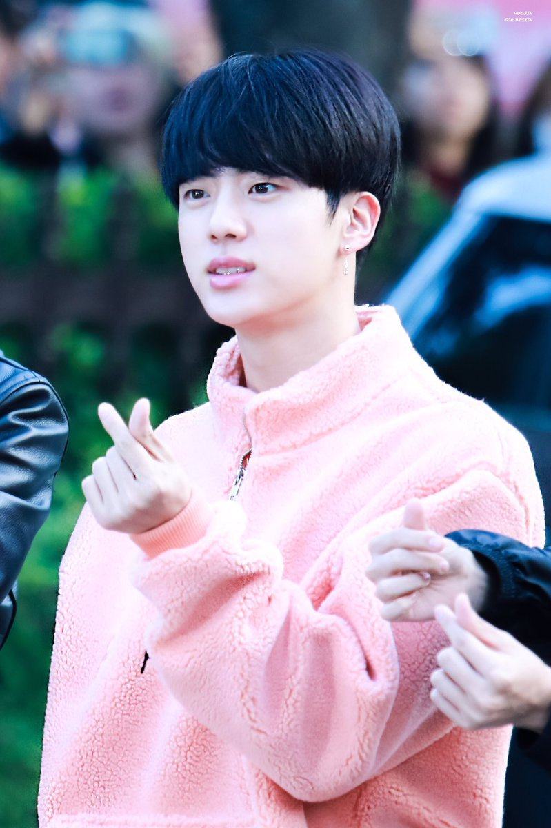 jin bts pink hoodie