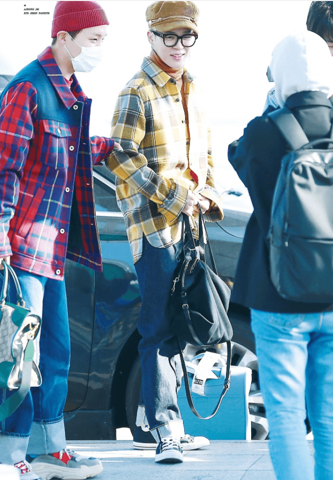 BTS • J-Hope, Jimin & Jin • Incheon Airport (to Macau)